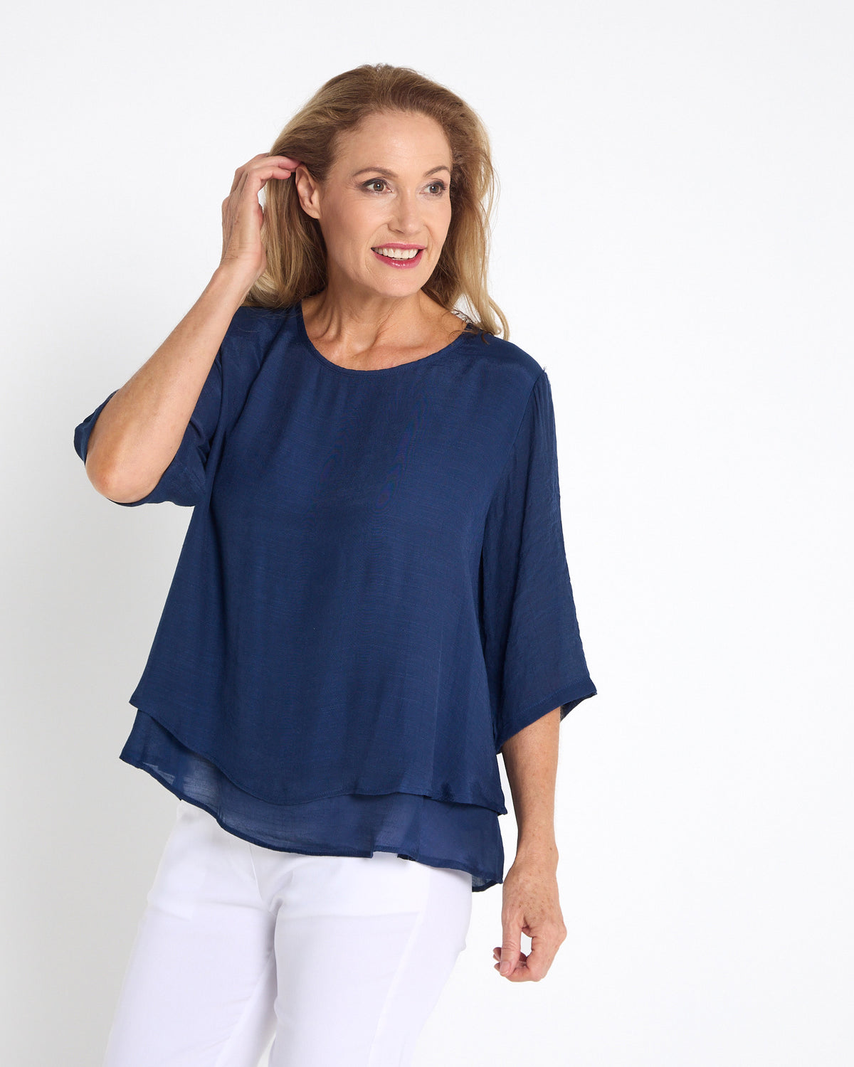 Leo Layered Top - Navy