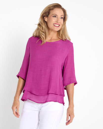 Leo Layered Top - Magenta