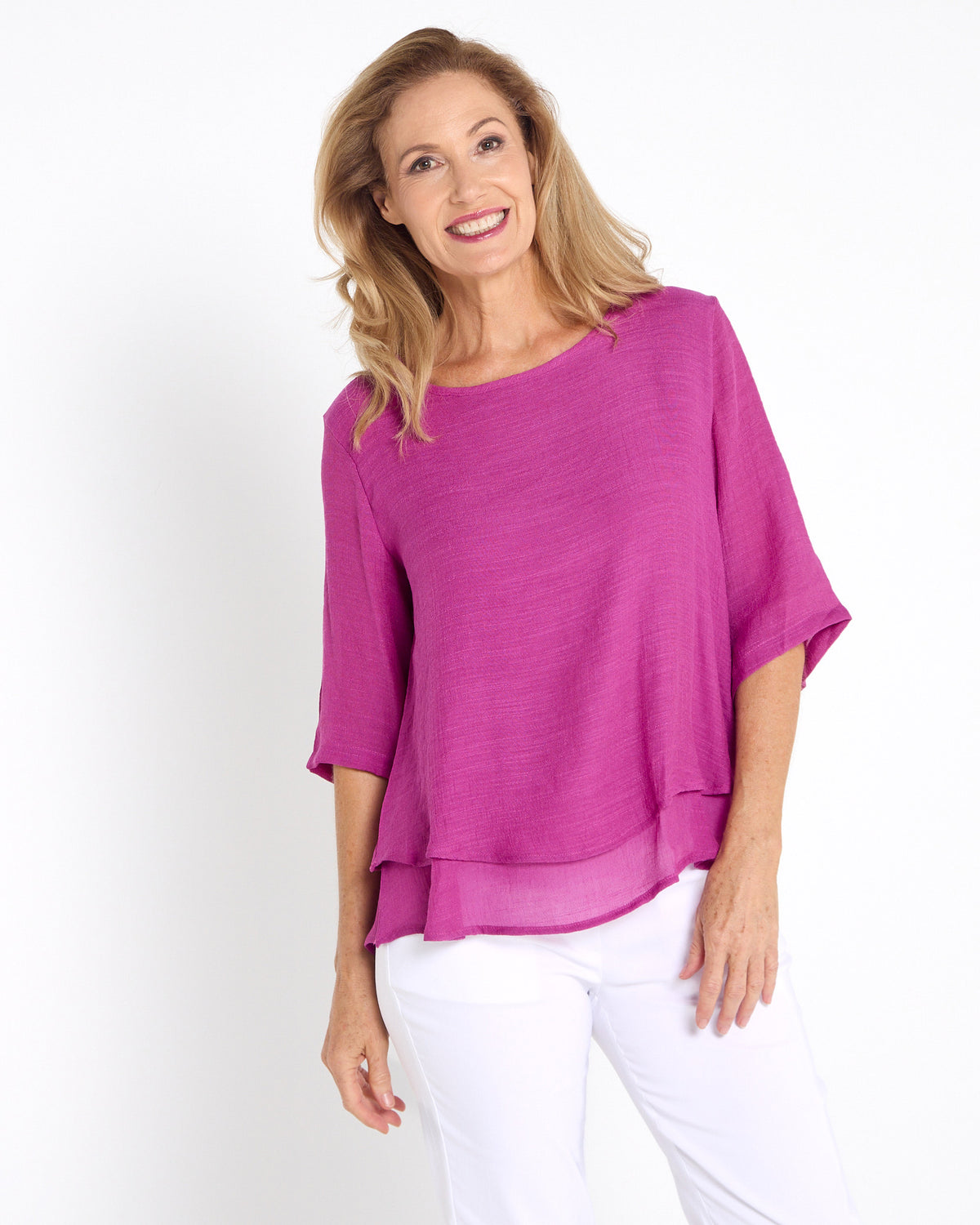 Leo Layered Top - Magenta