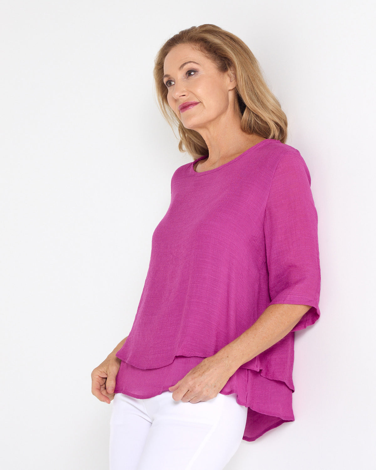 Leo Layered Top - Magenta