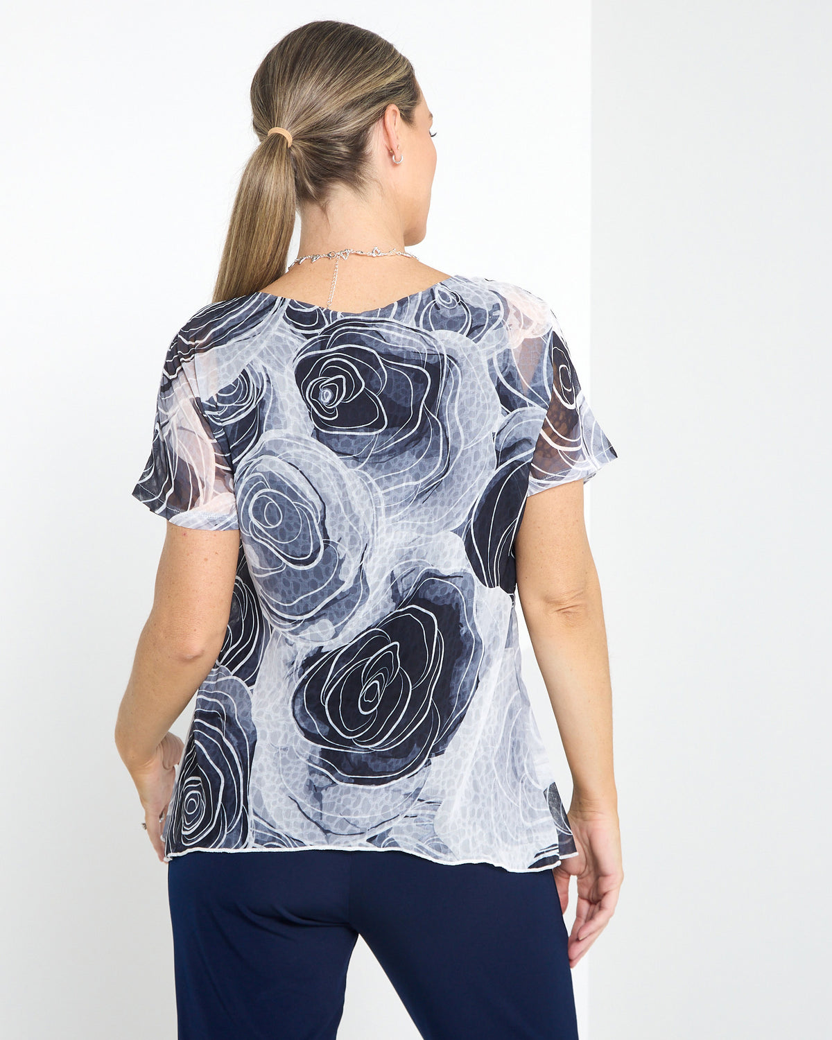 Jenna Layered Top - Misty Flowers