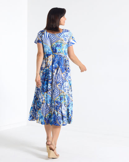 Clayton Dress - Sapphire Mosaic