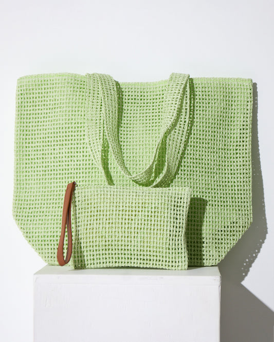 Beach Bag & Clutch Set - Apple