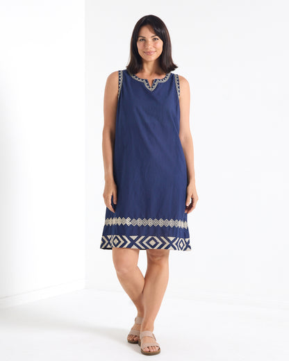 Caspian Dress - Navy