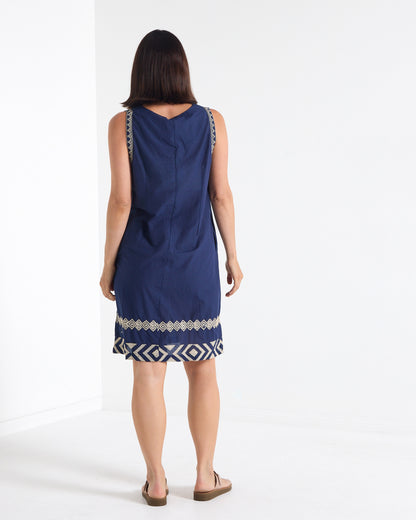 Caspian Dress - Navy