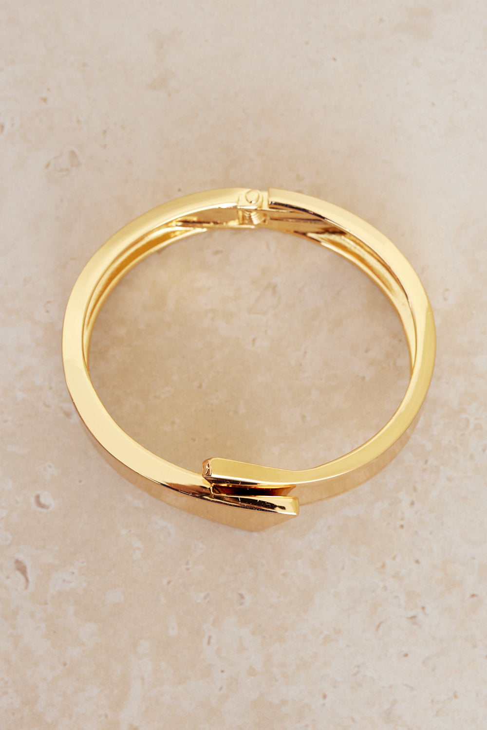 Geometric Cuff Bangle - Gold