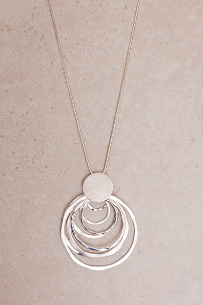 Elana Necklace - Silver/White