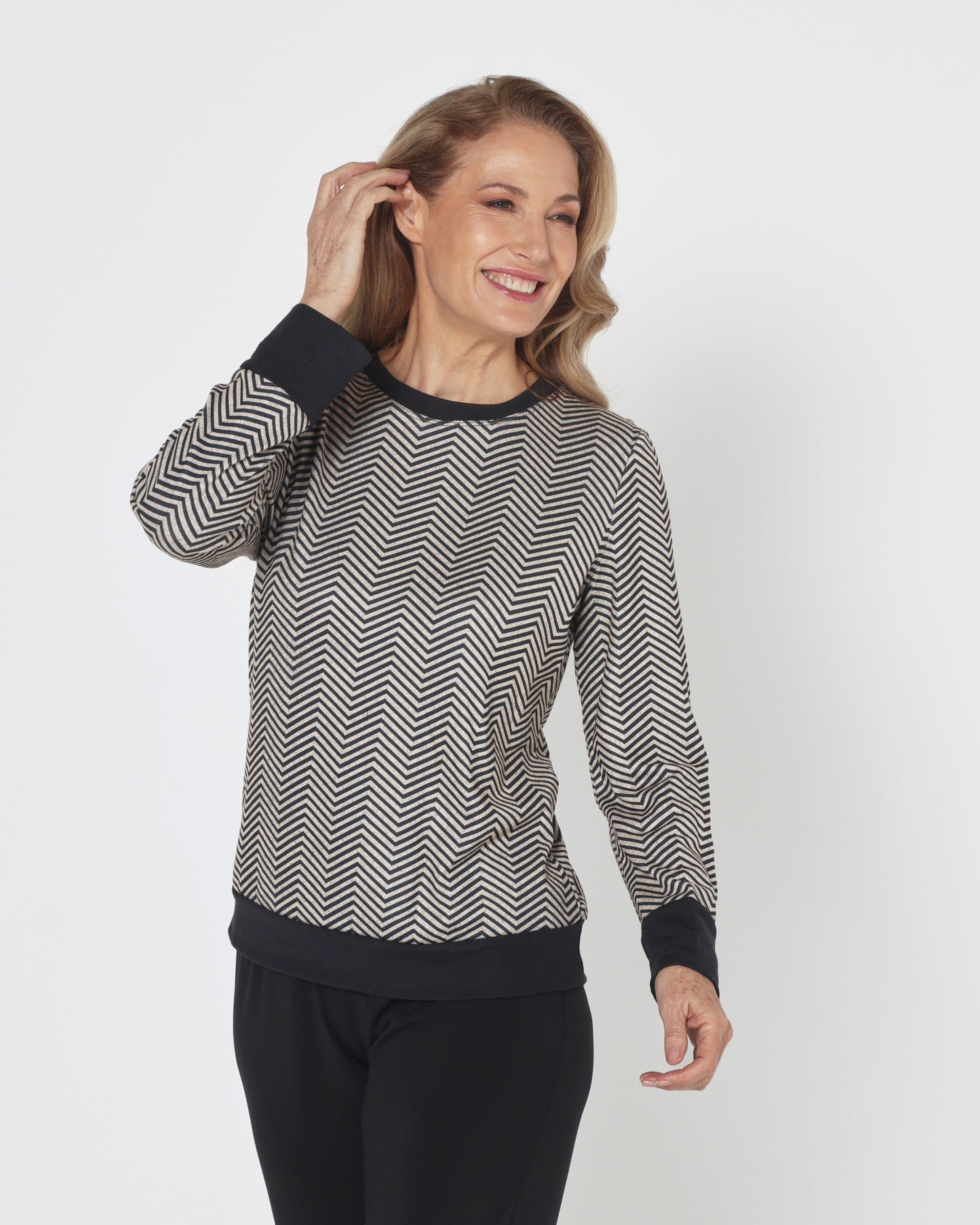 Giffard Top - Stone Chevron