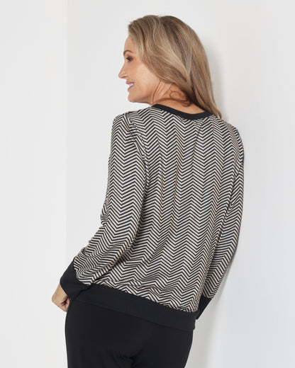 Giffard Top - Stone Chevron