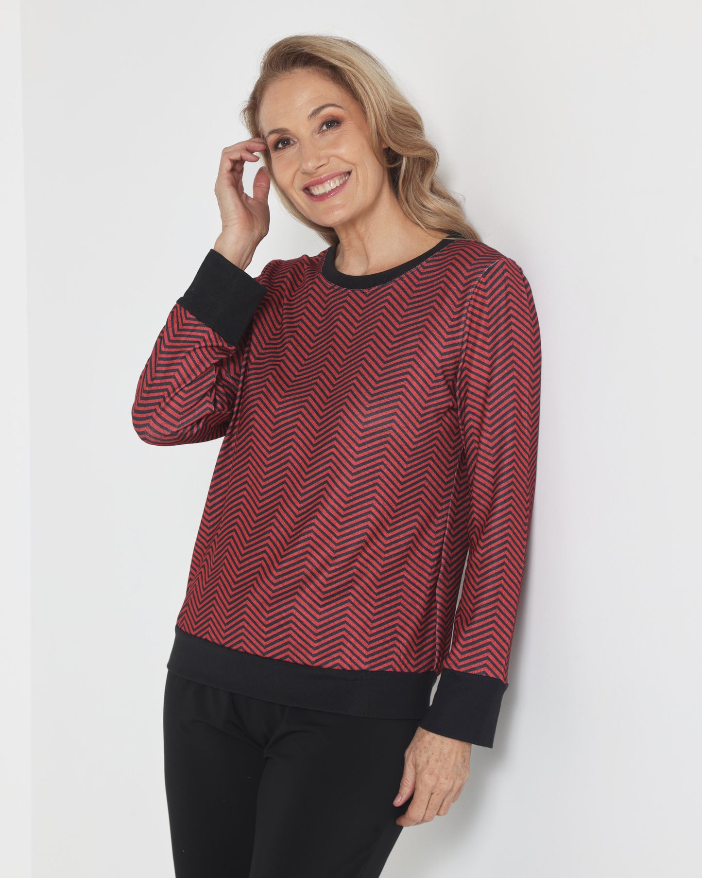 Giffard Top - Red Chevron