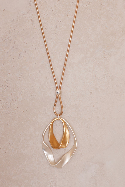 Sienna Loop Necklace – Gold/Mixed Metal