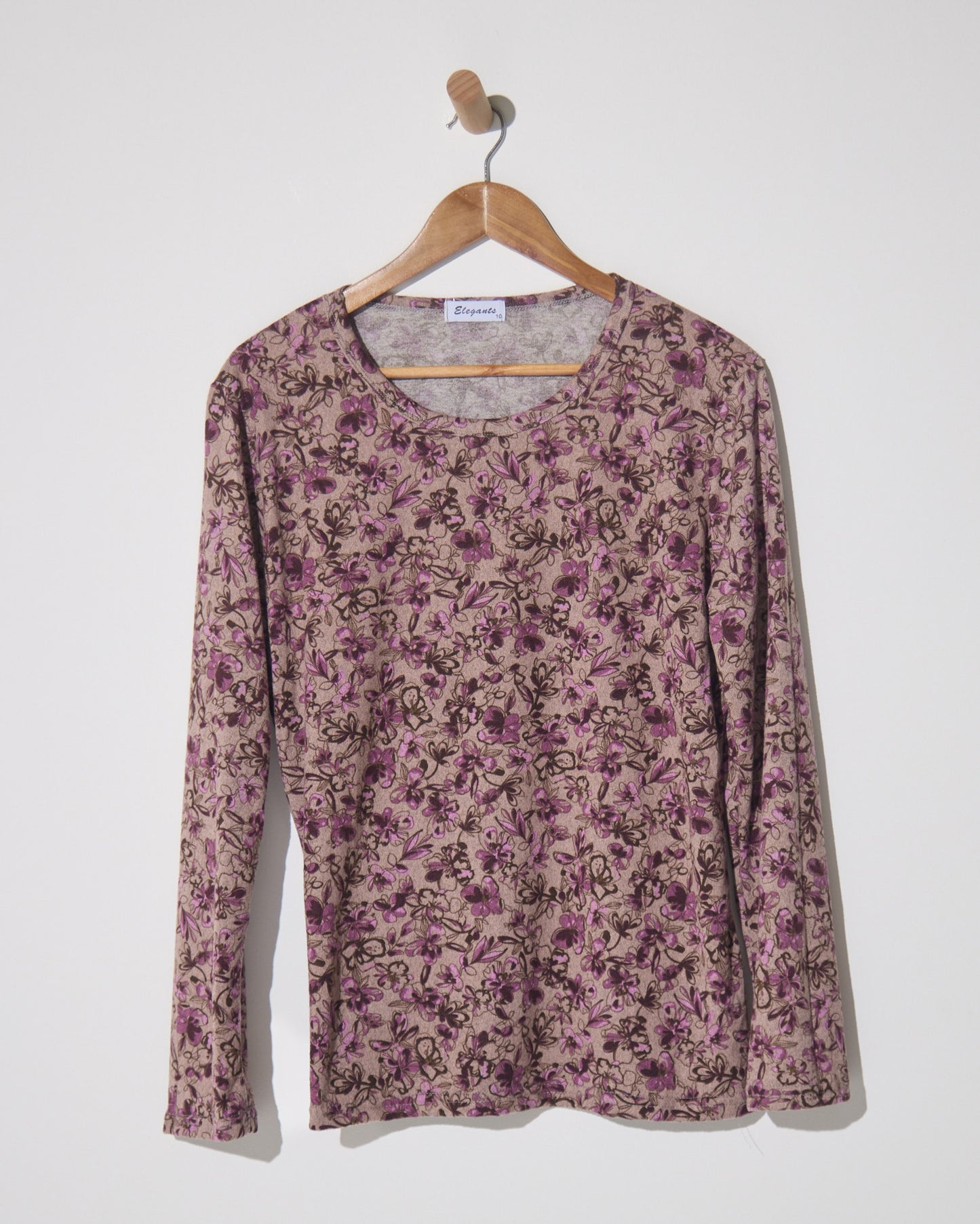Hallie Long Sleeve Top - Berry Garden