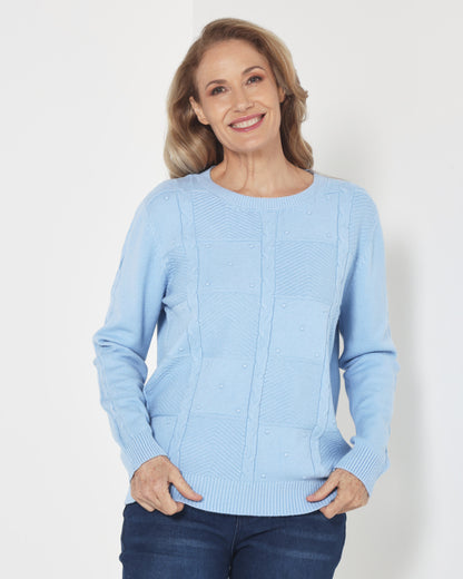 Preston Knit Jumper - Blue