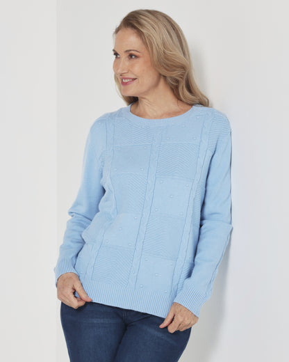 Preston Knit Jumper - Blue