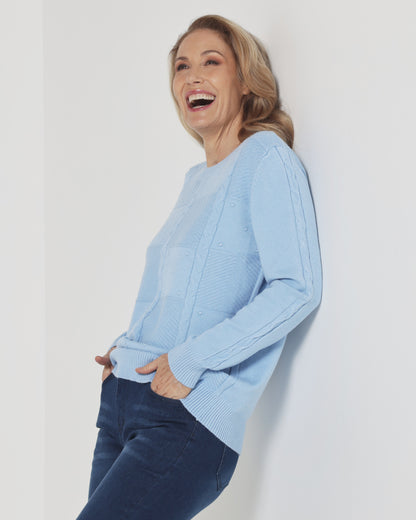 Preston Knit Jumper - Blue