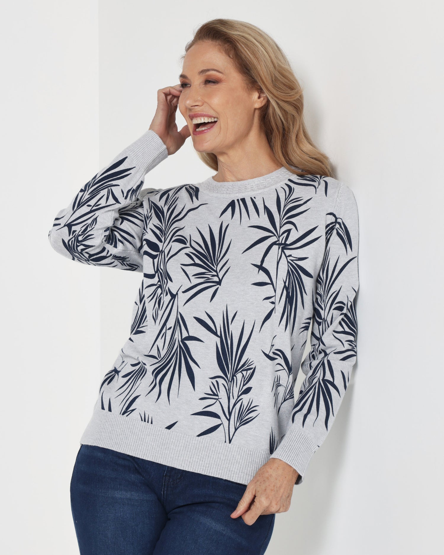 Thornton Top - Grey Navy