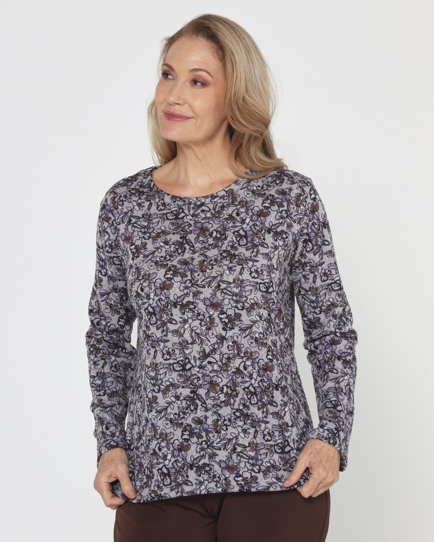 Hallie Long Sleeve Top - Evening Bloom