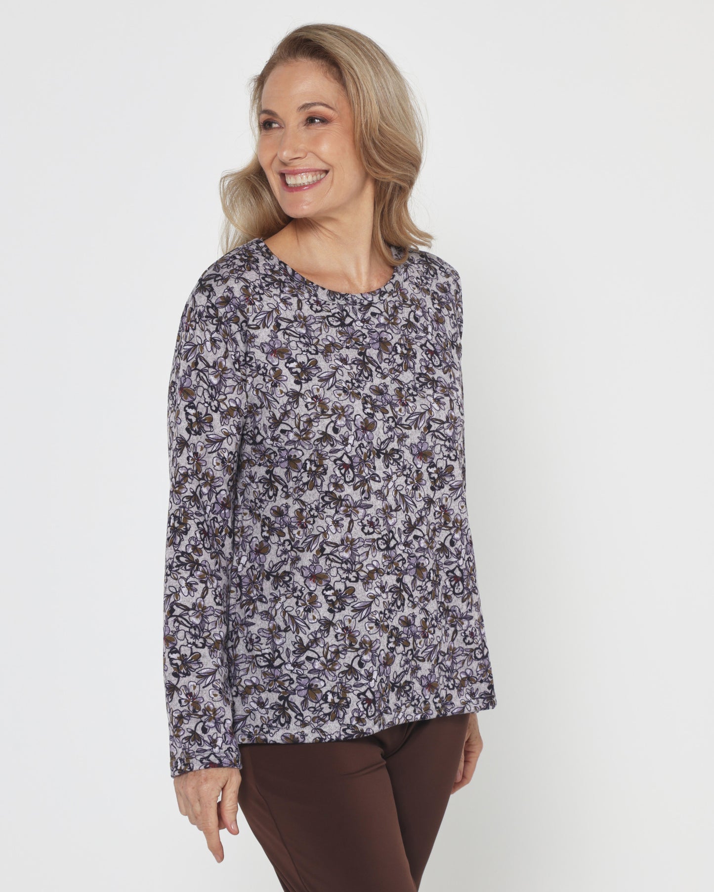 Hallie Long Sleeve Top - Evening Bloom