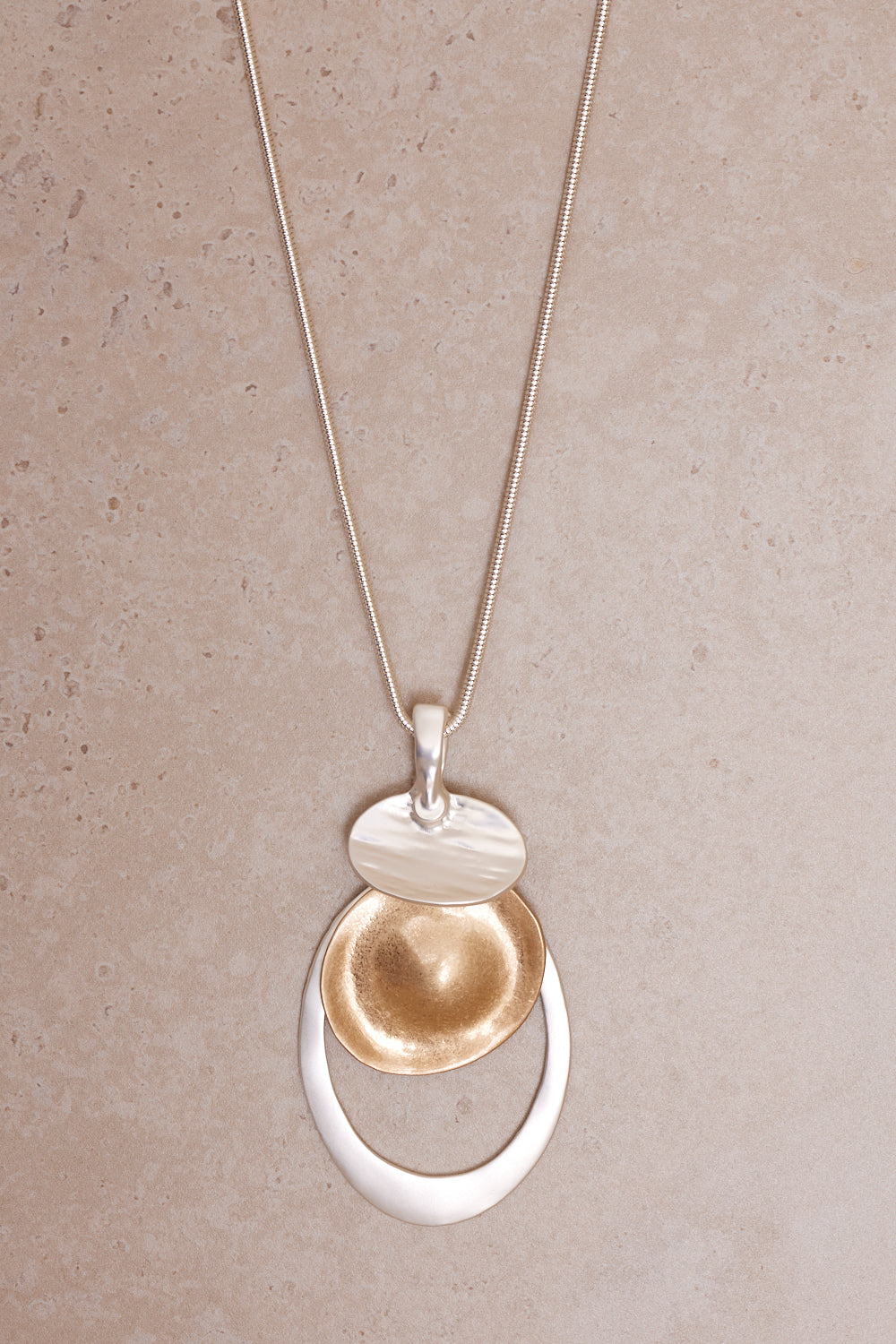 Orbit Pendant Necklace - Silver/Gold