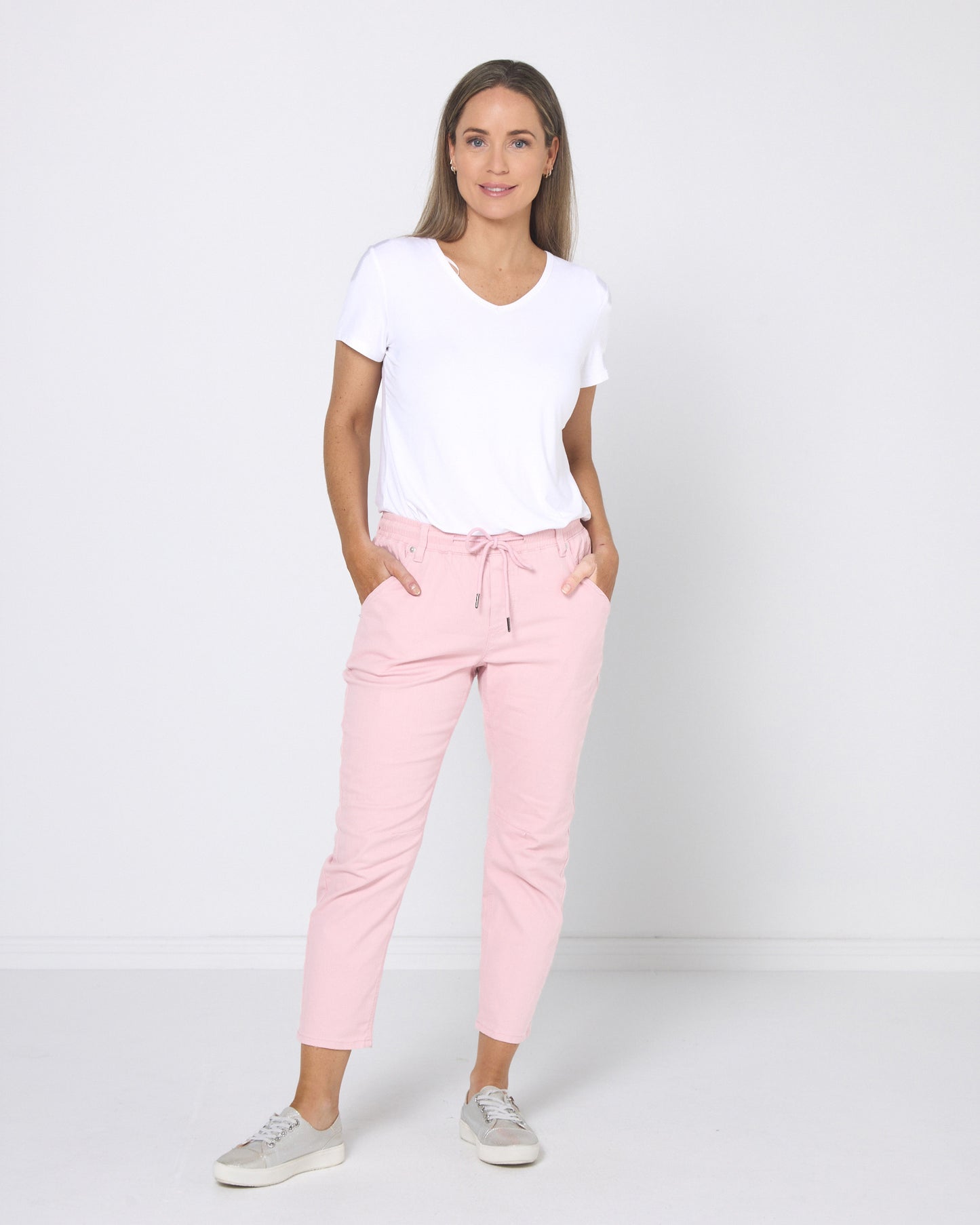 Sara Cotton Pants - Pink
