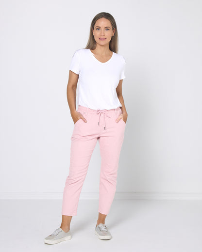 Sara Cotton Pants - Pink
