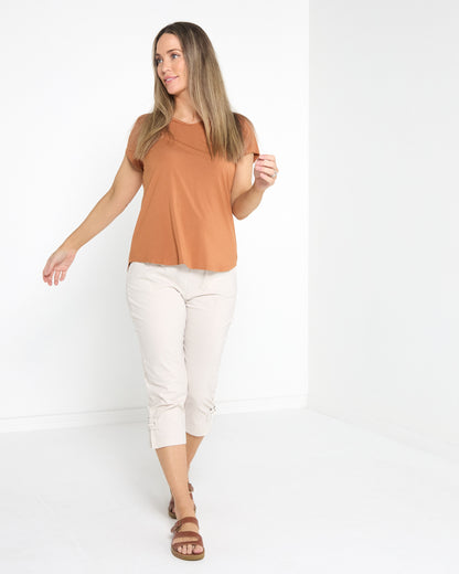 Travel Ease Tab Pants - Stone
