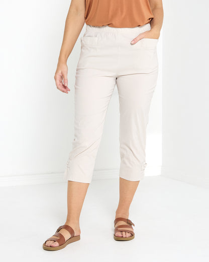Travel Ease Tab Pants - Stone