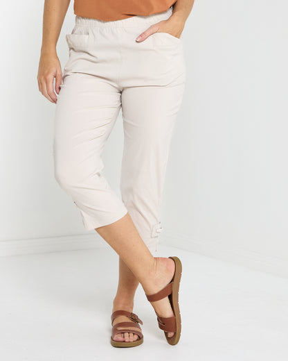 Travel Ease Tab Pants - Stone