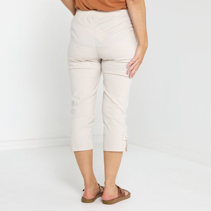 Travel Ease Tab Pants - Stone