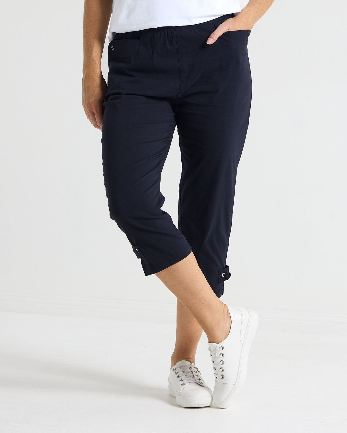 Travel Ease Tab Pants - Navy