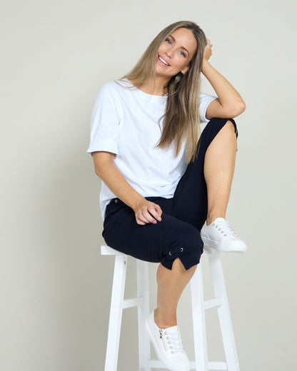 Travel Ease Tab Pants - Navy