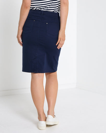 Pasadena Stretch Skirt - Navy