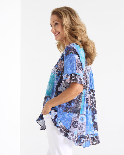 Kaylani Ruffle Top - Hawaii Tide