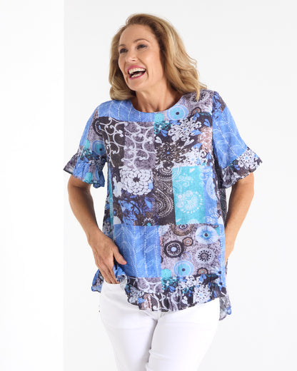 Kaylani Ruffle Top - Hawaii Tide