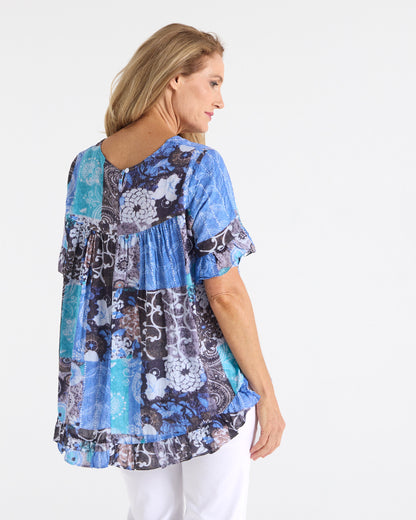 Kaylani Ruffle Top - Hawaii Tide