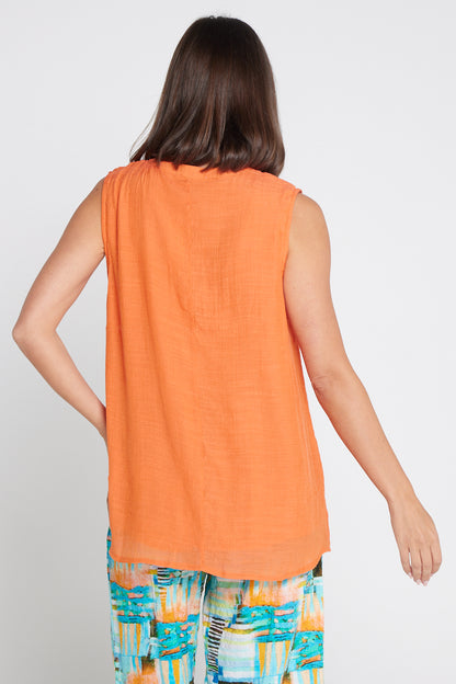 Sleeveless Gemma Top - Orange