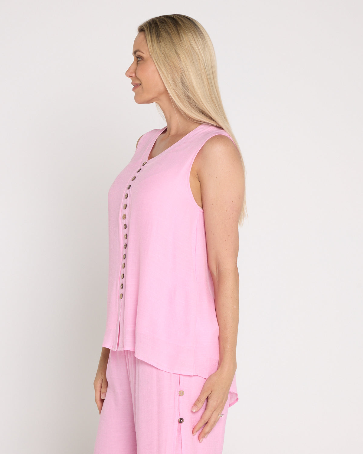 Sleeveless Gemma Top - Baby Pink