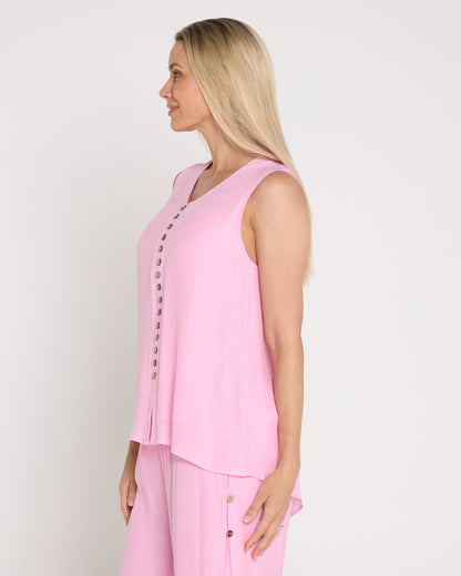 Sleeveless Gemma Top - Baby Pink