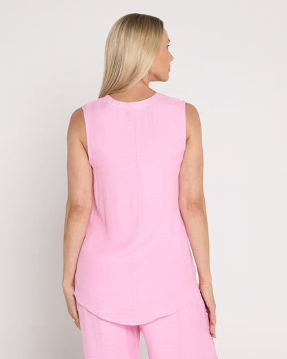 Sleeveless Gemma Top - Baby Pink