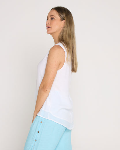 Sleeveless Gemma Top - White