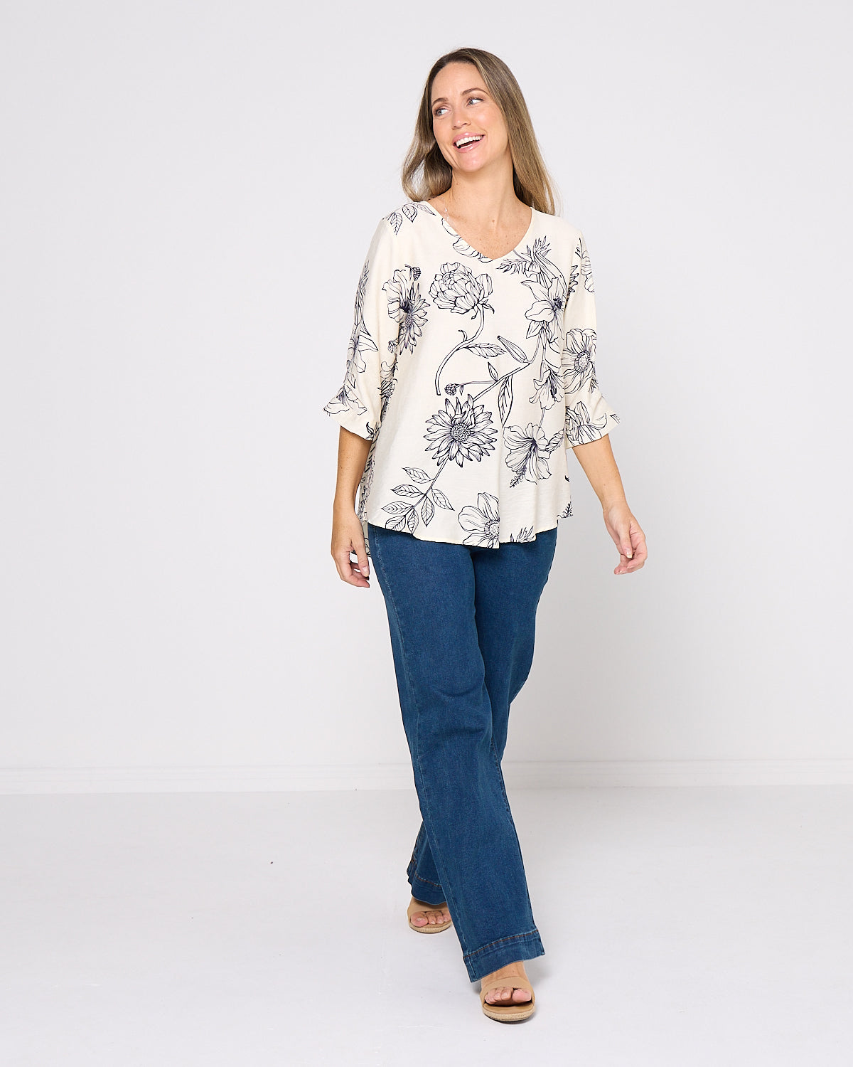 Julissa Top - Ivory Floral