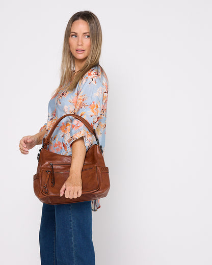 Tanya Shoulder Bag - Brown
