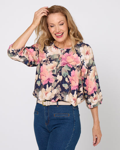 Farida Blouse - Autumn Floral