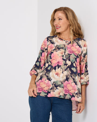 Farida Blouse - Autumn Floral