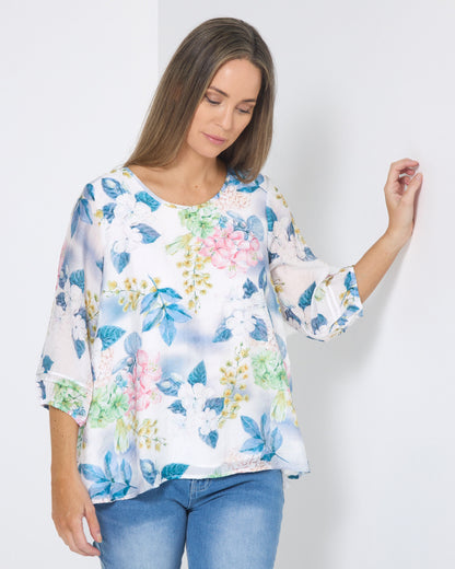 Lebrina Top - Indigo Garden