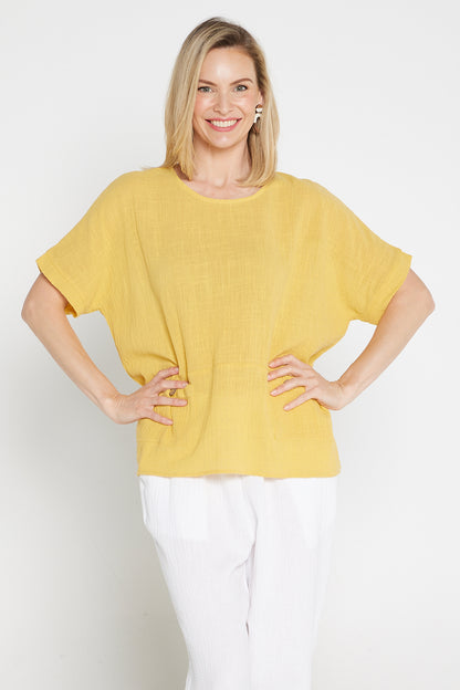 Wanda Cotton Top - Yellow
