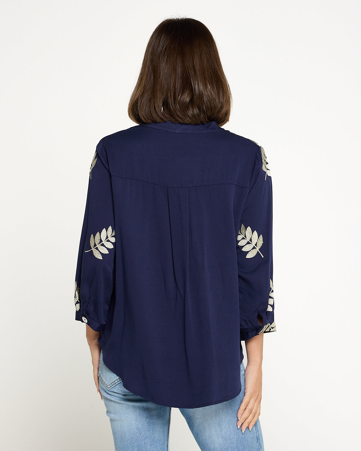 Marlie Top - Gold Leaf Navy
