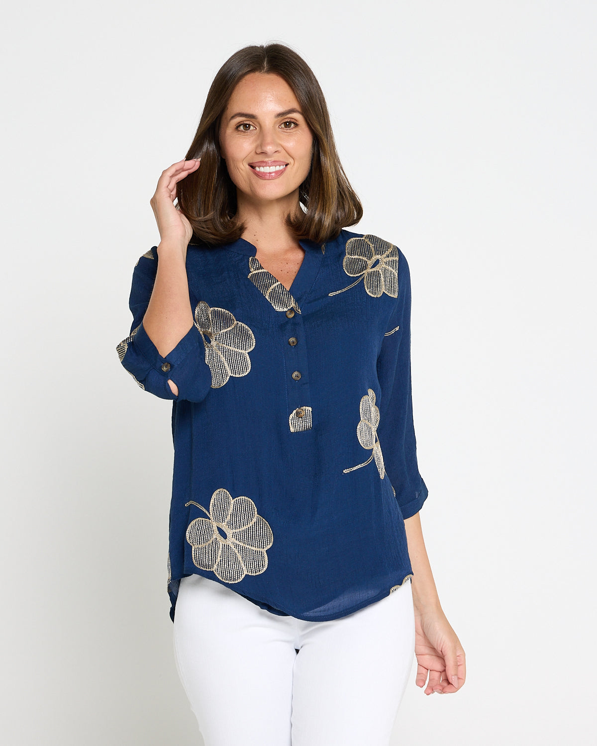Marli Top - Indigo Petal