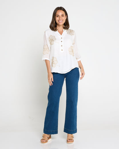 Marli Top - White Petal