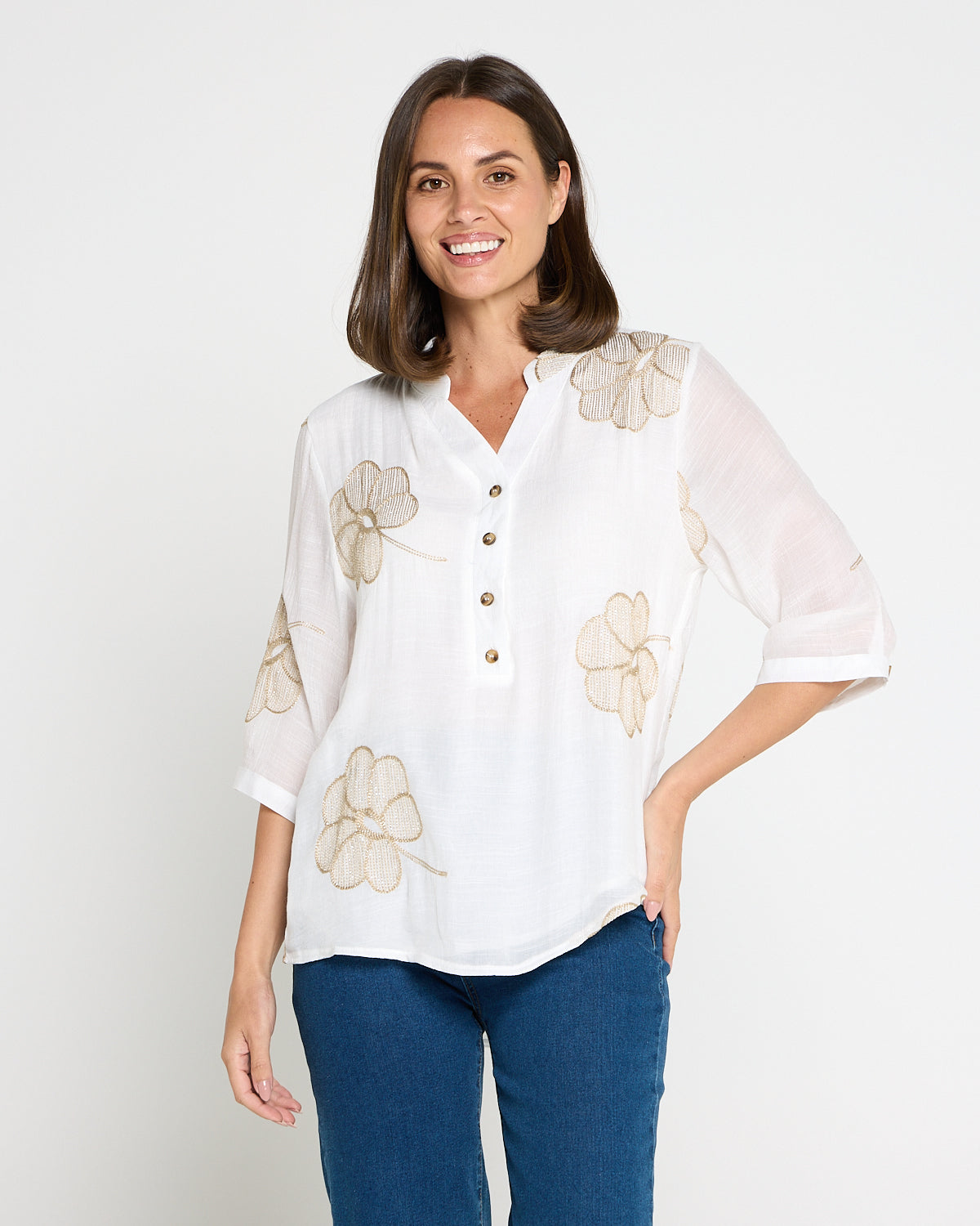 Marli Top - White Petal